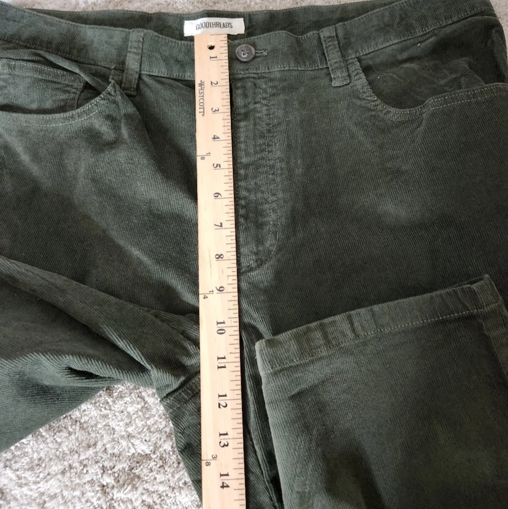 Goodthreads Mens Slim Green Olive Corduroy Pants